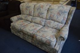 Floral Patterned Three Seat Sofa