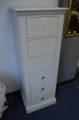 *Grey Painted Six Height Slimline Chest of Drawers