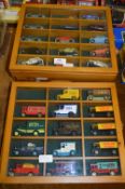 Five Collectors Cabinets and Contents of Lledo and Other Diecast Vehicles