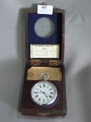 Large Cased Mariners Pocket Watch by B. Cooke & Sons Hull