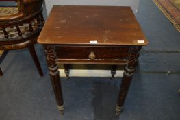 Victorian Mahogany Side Table with Single Drawer