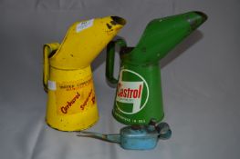 Motor Oil Cans; Castrol and Carburol