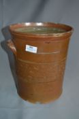 Brown Glazed Stoneware Pot