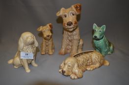 Collection of Sylvac Dog Ornaments