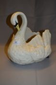 Victorian Pottery Swan Jardiniere