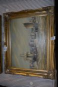 Gilt Framed Oil Painting 