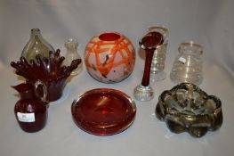 Glassware Including Ashtrays, Bowls, Jug, etc.