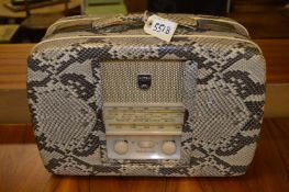 Ultra Twin Deluxe Model R906 Snakeskin Radio