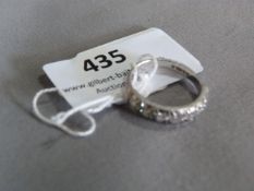 18cT White Gold Half Eternity Ring Set with Stones