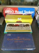 Four Boxed Model Vehicles Road Tanker, Greatest Show, National Resource Vans and Queen Mother