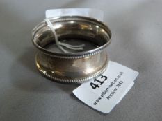 Hallmarked Silver Napkin Ring 