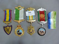 Group of Four Masonic Medals with Ribbons