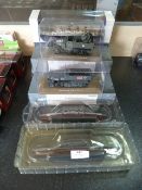 Collection of Model Navy Ships and Trucks Atlas Edition Ships and a Model of the Titanic