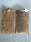 Two WWII Anti Gas Eye Shields