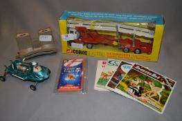 Corgi Car Transporter, Dinky Car and a Viewmaster