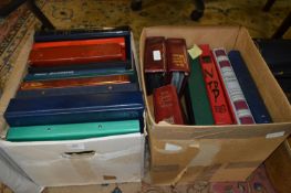 Two Boxes of Empty Stamp Albums, Stockbooks, Folders, etc.