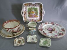 Masons Pottery Plates, Fruit Bowl, Ashtrays, etc.