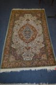 Brown Floral Pattern Rug 5'4