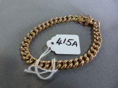 15ct Gold Chain Bracelet - Approx 14g
