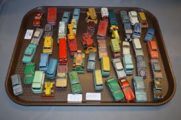 Tray Lot; Approximately 50 Play Worn Matchbox and Lesney Diecast Vehicles