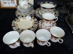 Blue Floral Decorated Part Tea and Dinner Service