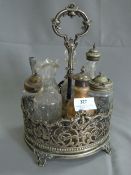 Silver Plate Condiment and Serving Set