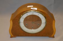 Walnut Cased Mantel Clock with Westminster Chimes