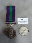 Queen Elizabeth II Medal Malaya and a Tug of War Medal