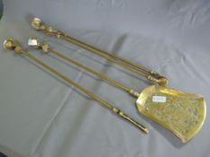Brass Fire Tools with Ball and Claw Handles