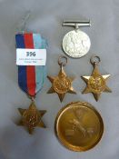 WWII Medals Group; Defence Medal, Italy, France, Germany and 3945 Stars