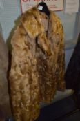 Curly Gold Fur Coat