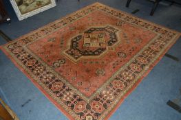 Eastern Patterned Terracotta Coloured Wall Rug 5'4