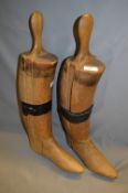 Pair of Wood Block Boot Stretchers