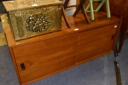 Ladderax Style Teak Cabinet with Sliding Doors
