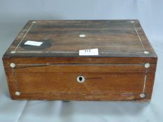 Walnut Inlaid Trinket Box