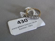 18cT Fine Plat Ring Set with Stones