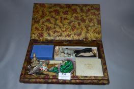 Box of Costume Jewellery, Wristwatches, Pen Knives, etc.