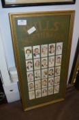 Framed Wills Cigarettes Cards 