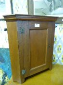 Oak Wall Mounted Corner Cabinet
