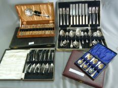 Selection of Cased Silver Plated Cutlery