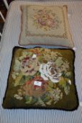 Two Wool and Beadwork Cushions