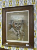 Oak Framed Pastel Portrait Signed Campbell 58