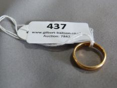 22cT Wedding Band Approx. 3.7g