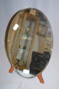 Oval Framed Bevelled Edge Toilet Mirror