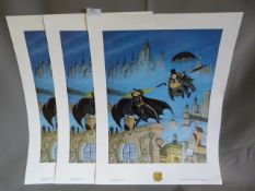 Three DC Comic First Team Press Prints 