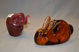 Two Glass Paperweights Langham and Wedgwood