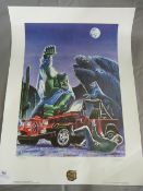 Marvel Comics First Team Press Lithograph Print 152 of 2500 Signed The Hulk