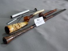 Collection of Cigarette Holder, Cheroots and Pipes