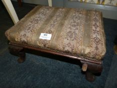 Small Edwardian Footstool on Cabriole Legs