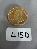 South African Gold Krugerrand 1974 - 33.96g